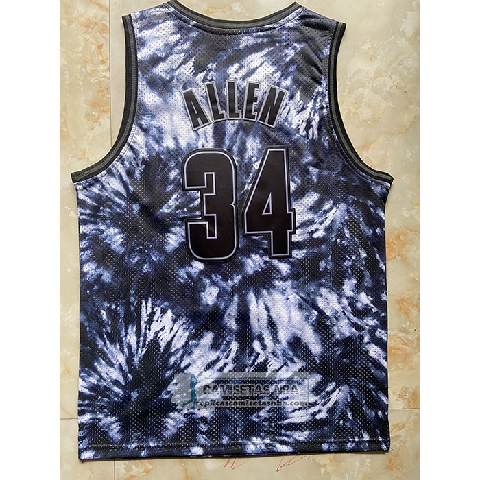 Camiseta Milwaukee Bucks Ray Allen NO 34 Mitchell & Ness 2001-02 Negro